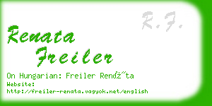 renata freiler business card